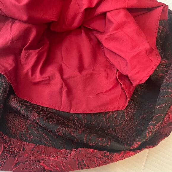 Dolce Viva Collection Textured Red Whimsical Party Event Dress NWT Size M - Picture 10 of 13